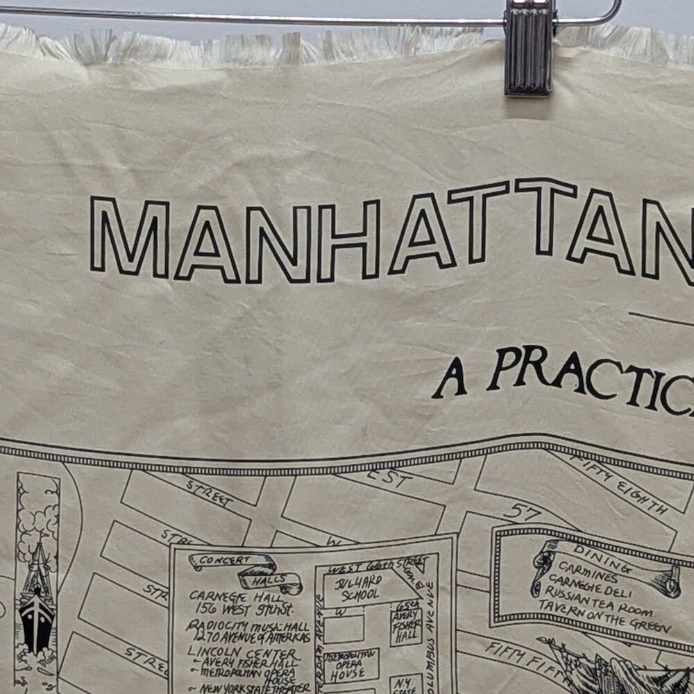 Vintage DKNY silk scarf of Manhattan Theatre District - Picture 6 of 8